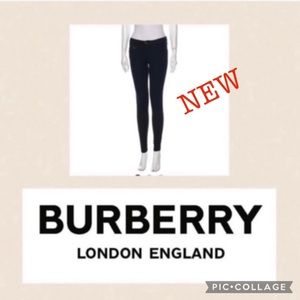 NEW Burberry Women Black CottonPants Size XS stretch/condition